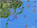 低気圧接近04-28日の天気図